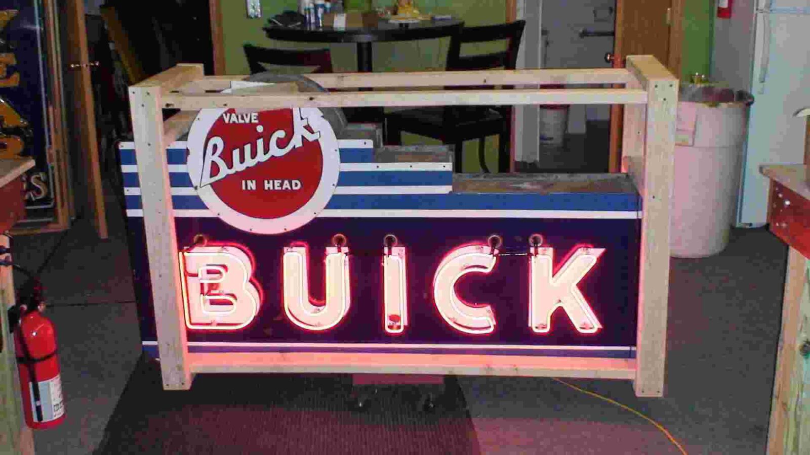 signs neon sign buick porcelain antique album advertising metal roadrelics 1950 sided redhot clocks glass wood letters