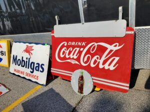 Vintage porcelain Coca Cola sign